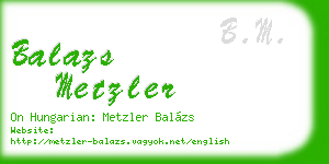 balazs metzler business card