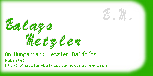 balazs metzler business card